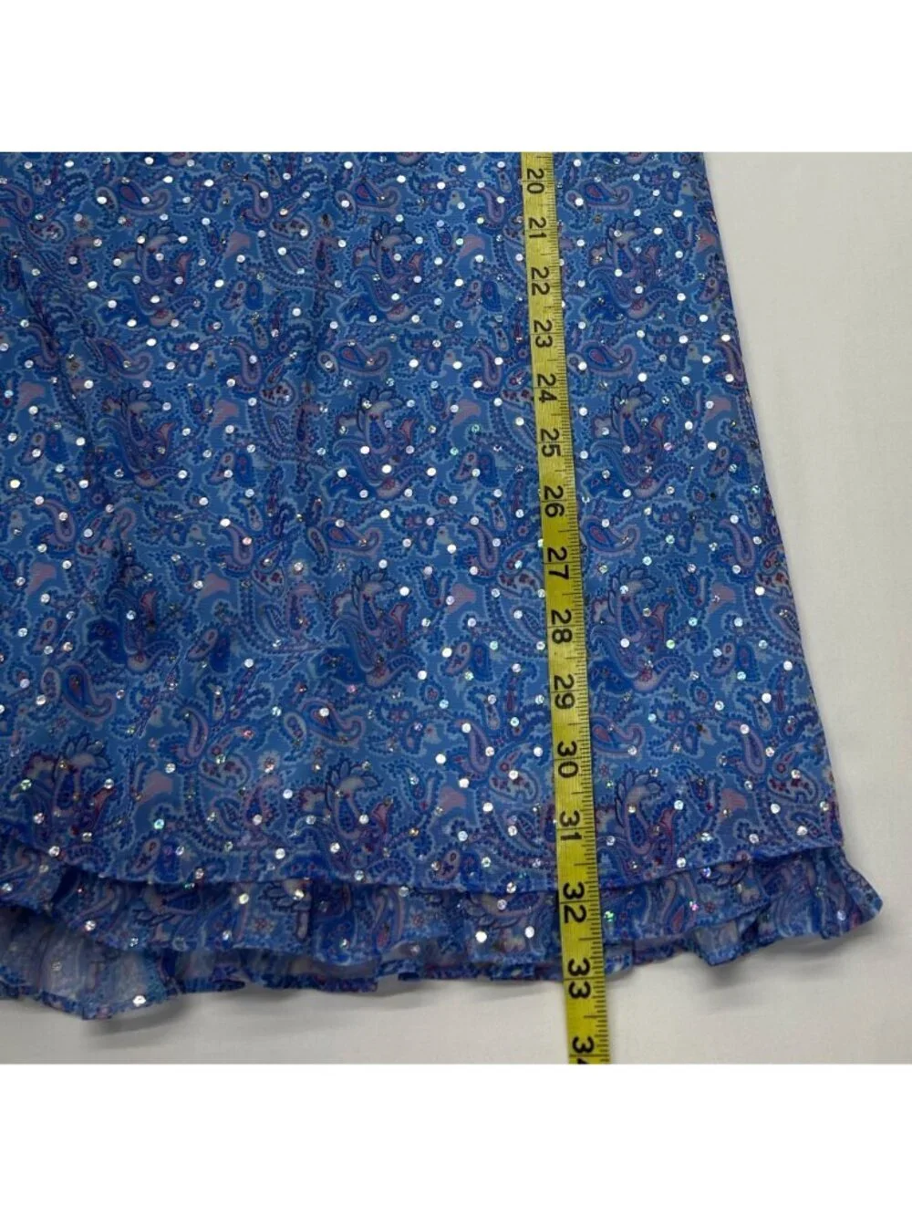 AMERICAN GIRL Girls Blue Paisley Dress 14